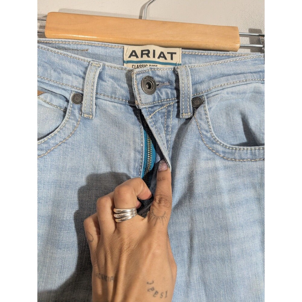 Ariat M7 Mens Classic Rise Slim Fit Straight Leg Jeans Sz 29 Light Wash Western - Picture 4 of 10